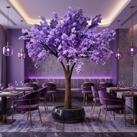 Grand arbre artificiel de fleurs de cerisier et de pêcher, style tendance, pour intérieur et extérieur, arbre à vœux pour hôtels et Thanksgiving
