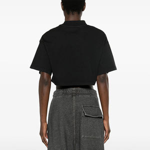 Camiseta de hombre de algodón 100% de alto gramaje, de punto, con letras desgastadas, oversize, corta, con hombros caídos, corte cuadrado, cuello grueso, casual - Product Image 3