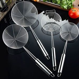 Stainless Steel <b>Strainer</b> Set 4 Piece <b>Mesh</b> Colander For Pasta Noodles Dumplings Frying Food Kitchen Sieve With Long Handle - Product Image 1