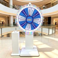 Roue de la Fortune LED Commerciale Autonome à Pousser pour Événements de Carnaval, Location pour Fêtes, Jeux de Stand de Carnaval et Activités Ludiques