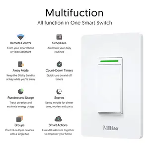 APP Remote Control Smart Alexa Switch Tuya Smart WiFi Glass Panel Smart Wireless Switch Support Google Home Alexa