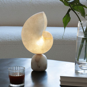 Modern Minimalist Stone Table Lamp E27 Touch Control USB Powered <b>Night</b> <b>Light</b> Geometric Solid Design 180x250MM Living Room - Product Image 3