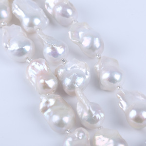 Perles d'eau douce Zhuji 13-17 mm, bande courte 18 cm, Dabaoluo, perles naturelles en vrac pour la fabrication de bijoux, fabrication artisanale de colliers - Product Image 3