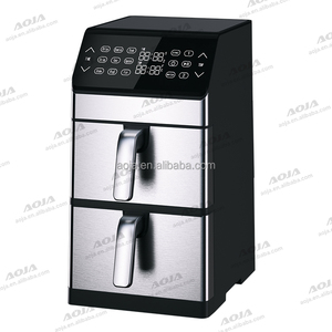 2025 New 3.5L + 6.5L kép 10 lít Twin giỏ thông minh freidora de Aire 10L 11L 12L kỹ thuật số đôi ngăn xếp Nồi chiên không khí - Product Image 4