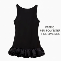 Robe Courte Noire Satinée Mate à Volants Personnalisée en Gros – Fournisseur OEM ODM – Robes de Soirée Cocktail Moulantes Sans Manches pour Boutiques – Vente en Gros