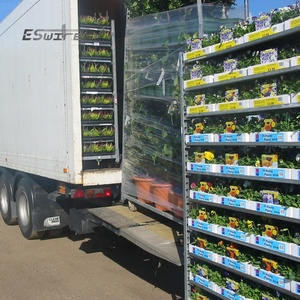 植物苗圃用4轮户外活动滚动运输金属温室花园手推车 - Product Image 4