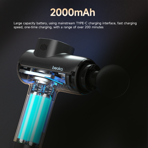 Beoka 핫 마사지 건 전문 신체 휴대용 깊은 조직 전기 마사지 건 열 브러시리스 모터 근육 이완 - Product Image 2