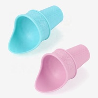 Tasse à crème glacée en plastique scoop cylindre tasse scoop Famille créative amusante maison cône de crème glacée tas scoop