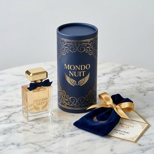 Emballage de parfum élégant pour femmes, boîte-cadeau cylindrique ronde personnalisée pour collections de parfums haut de gamme, fabrication OEM personnalisée - Product Image 1