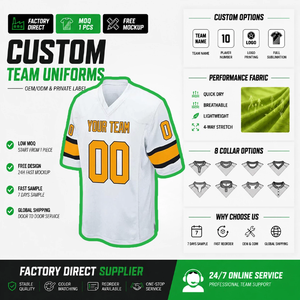 Tenues <span class=keywords><strong>de</strong></span> football personnalisées par sublimation, vert et blanc, unisexe, séchage rapide, vêtements <span class=keywords><strong>de</strong></span> sport d'équipe, maillot d'entraînement personnalisé, 100% polyester - Product Image 1