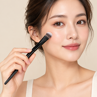 Pinceau de maquillage professionnel KB117 avec fibre de haute qualité de 0,07 mm, virole en aluminium épaissie et manche en bois de qualité supérieure