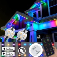 Lumières de décoration de Noël et de fêtes KCX DC24V IP68, étanches pour extérieur, RGBW, à piste permanente, à points lumineux LED, effet pierres précieuses