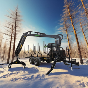 Grue forestière rotative à <span class=keywords><strong>grappin</strong></span> pour bois, remorque forestière pour l'industrie forestière, alimentation électrique, neuve pour tracteur - Product Image 4