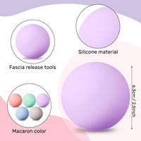 Pelota de Silicona para Fitness y Lacrosse, Liberación Miofascial, para Puntos de Gatillo, Relajación Muscular Profunda para Músculos Adoloridos y Hombros