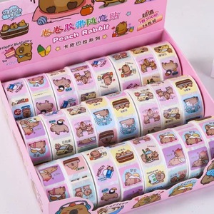 Peach Rabbit Washi Tape Roll 24 Rolls 500 <b>Stickers</b> Per Roll Decorative <b>Stickers</b> For Journaling - Product Image 4