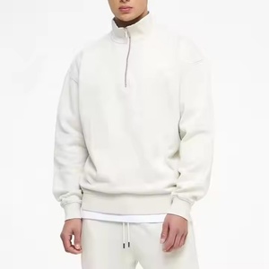 Sweat-shirt à capuche personnalisé avec fermeture éclair, 500 g/m², lourd, broderie, sweat-shirts à capuche 1/4 zip, sweat-shirts pour hommes - Product Image 5