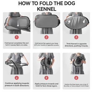<b>Portable</b> Foldable Pet Car <b>Seat</b> Breathable Mesh Pet Travel Crate - Product Image 3