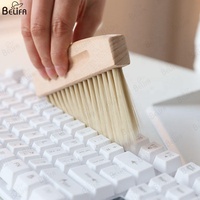 Lodo personnalisé en bois naturel petit dessus de table en métal pratique bureau mini pelle à poussière et brosse ensemble pour le balayage