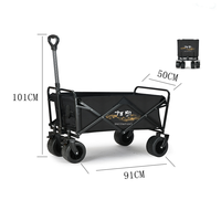 Chariot de camping pliable compact BNcompany en acier au carbone avec gonflage automatique, stock local aux États-Unis