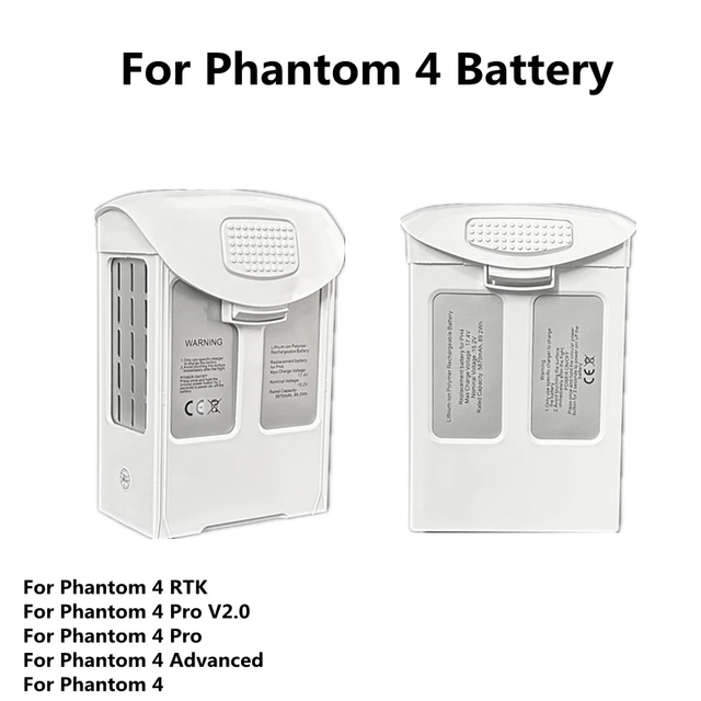 For Phantom 4 Battery Compatible 4/4 Advanced/4 Pro V2.0/4 RTK Series Drone 5870mAh 15.2V Flight Time 30 Minutes
