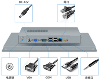 Ordinateur industriel robuste avec écran tactile de 12,1 pouces, processeur Intel I5 6e génération, 8 Go de RAM, 256 Go de stockage, idéal pour l'automatisation