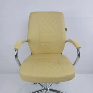 Ergonomics plastic PU leather mesh fabric gold iron metal leg boss arm swivel ergonomic cushions leather office chairs vanity ca