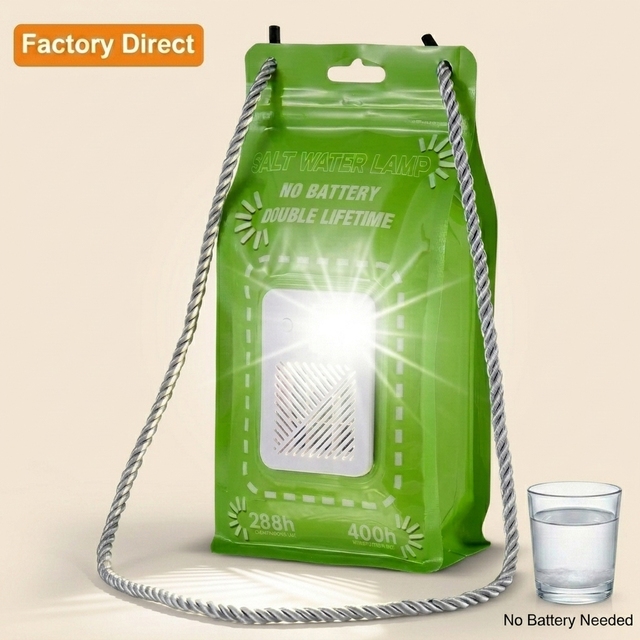 NEW Design Portable Camping Lampara Lights LED Lantern Outdoor Fishing Salt Water Powered Emergency Lamp Led Salt Water Lamp