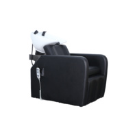 Fauteuil de lavage électrique de luxe professionnel pour salon, avec télécommande et réglage motorisé du repose-jambes et du dossier
