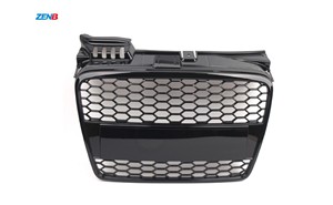 Grille avant RS4 de remplacement, grille de voiture noire brillante chromée, grille avant <span class=keywords><strong>A4</strong></span> pour <span class=keywords><strong>Audi</strong></span> <span class=keywords><strong>A4</strong></span> B7 2004 2005 <span class=keywords><strong>2006</strong></span> 2007 - Product Image 4