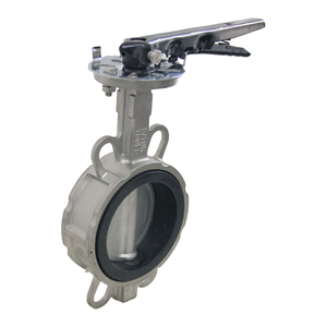 Радиально-сдвоенный дисковый затвор с ручным управлением из нержавеющей стали - Product Image 3