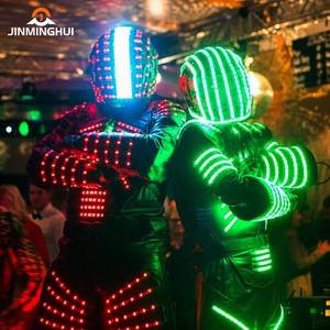 Usine LED Robot Échasses Costume avec Laser Gants Halloween Cosplay pour Danse Graduation Club Parties Fête Nouveautés - Product Image 6