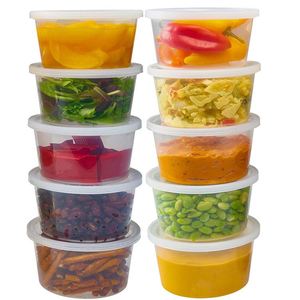 Recipiente Redondo Hermético de Plástico de 16 oz, Apto para Microondas, para Comida para Llevar, con Tapas - Product Image 1