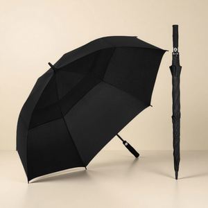 Modern Travel Extra <b>Large</b> Oversize Fully-Automatic Open Golf Logo Custom Double Canopy Vented Windproof Waterproof <b>Umbrellas</b> - Product Image 4