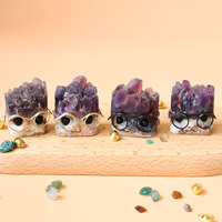 Ornement hérisson en cristal de quartz naturel transparent en gros, style Feng Shui, sculpté, thème amour DIY pour la décoration intérieure