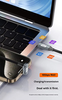 Câble USB Type-C vers Type-C 3A à charge rapide, en forme de U, à 90 degrés, tressé en nylon, USB 3.0 pour iPhone, ordinateur et téléphone portable