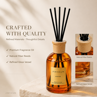 Diffuseur de parfum d'ambiance haut de gamme 350 ml avec huile aromatique naturelle, flacon en verre, parfum longue durée, personnalisation OEM sous marque privée