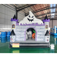 Grand fabricant de maisons hantées design de manoir gonflable et effrayant location de fêtes avec toboggan gonflable et utilisation multi-événements