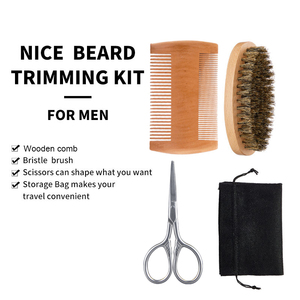 Kit <span class=keywords><strong>de</strong></span> croissance <span class=keywords><strong>de</strong></span> <span class=keywords><strong>barbe</strong></span> naturelle MOKERU, huile et baume biologiques, brosse, peigne, ciseaux, sac, coffret cadeau <span class=keywords><strong>de</strong></span> soin, OEM ODM - Product Image 6