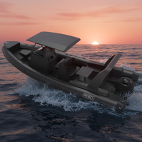 RIB 860 28.7ft Double coque en aluminium profonde en V RIB gonflable Hypalon/bateau en PVC avec T Top