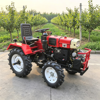 Mini tracteur agricole GJ 25HP à moteur diesel, transmission par engrenages 4x4