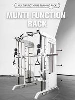 Proveedor de fábrica KESUN equipo de gimnasio en casa con pila de peso 70kg * 2 Squat Rack Cable de alimentación Crossover Gym Smith Machine