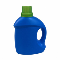 2 bouteilles en plastique HDPE carrées mates pour produits chimiques liquides, avec poignée latérale ergonomique, couleur personnalisée, conteneur vide