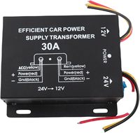 Réducteur de tension automobile 30A, convertisseur 24V vers 12V, module transformateur abaisseur professionnel avec ventilateur, protection contre les courts-circuits et respectueux de l'environnement