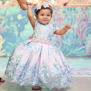 Vestido <span class=keywords><strong>de</strong></span> princesa <span class=keywords><strong>de</strong></span> encaje para fiesta <span class=keywords><strong>de</strong></span> niña bebé, vestido <span class=keywords><strong>de</strong></span> boda <span class=keywords><strong>de</strong></span> manga hinchada para niña, diseños <span class=keywords><strong>de</strong></span> vestidos con lazo para niños <span class=keywords><strong>de</strong></span> Halloween - Product Image 4