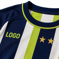 Uniforme de Fútbol Personalizado al por Mayor, Dos Estrellas, de Poliéster de Secado Rápido, OEM