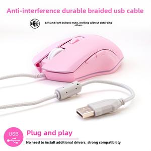 Encantador ratón óptico con cable de luz LED de 7 colores tipo C o interfaz USB <span class=keywords><strong>ratones</strong></span> para juegos para ordenadores HP Google Xiaomi Huawei y <span class=keywords><strong>Apple</strong></span> - Product Image 3