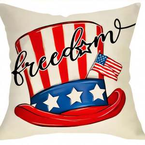 Us Independence Day <b>Pillow</b> Celebration Home Decorative <b>Back</b> Cushion Cover American Style - Product Image 2