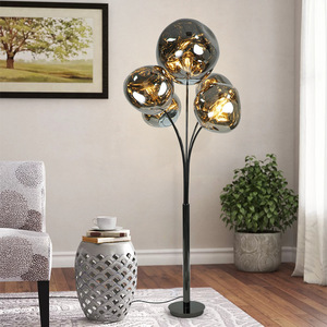 Luxury Nordic Postmodern Volcanic Lava Floor Lamp Sophisticated Glass Body with E27 Base for Living and Dining Rooms - Product Image 3