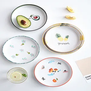 Factory wholesale Creative household fruit salad vegetable plate baked rice baking plate ceramic air fryer oven special plate