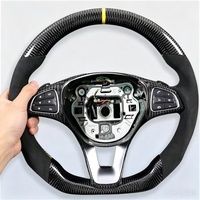 Volant en fibre de carbone véritable pour Mercedes Benz C63 C450 E63 W176 W204 W205 W213 A250 AMG, accessoires de voiture